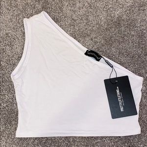 One Shoulder Crop Top